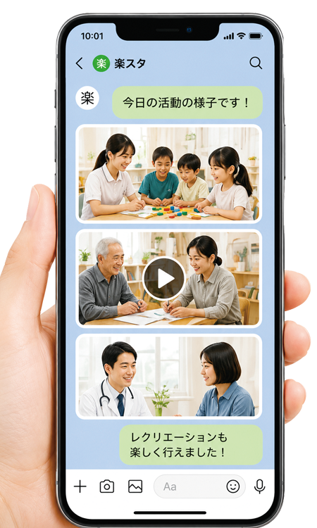 LINEで写真・動画を送る画面