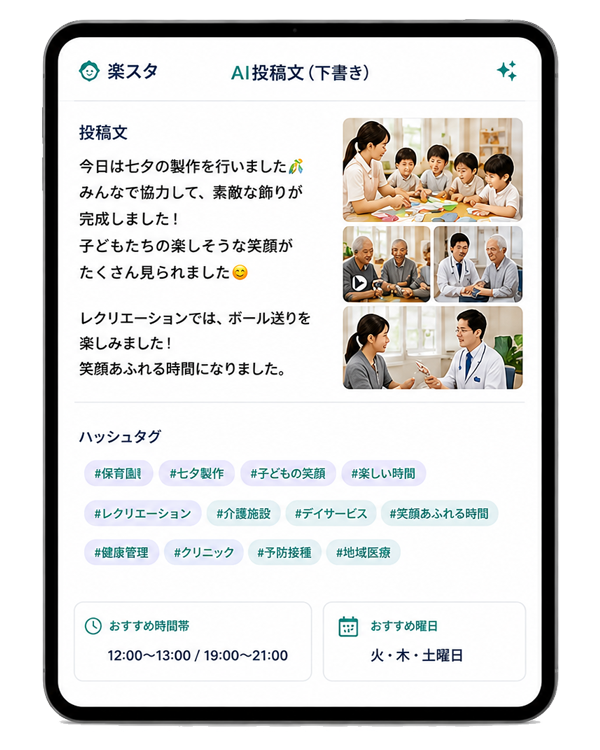 投稿前に内容を確認・修正する画面