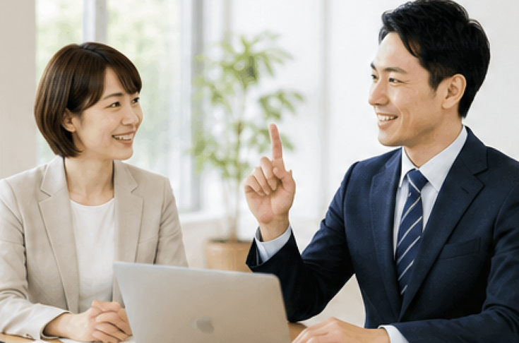 地域サービスや採用広報など幅広い業種のスタッフが会話している様子